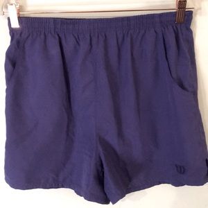 Wilson Polyester Purple Shorts Medium